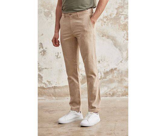 Linen Chino Trousers with Side Pockets