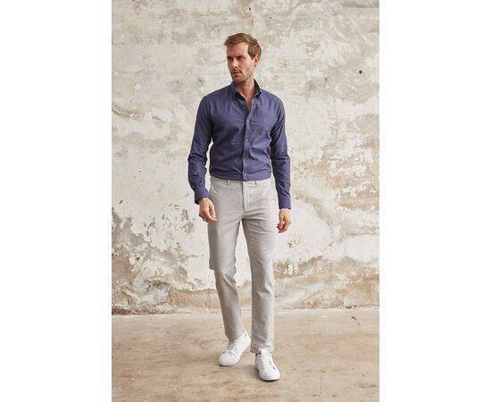 Linen Chino Trousers with Side Pockets