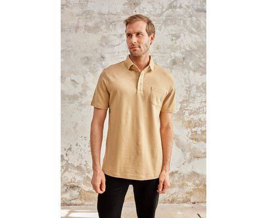 Polo Neck Short Sleeve T-Shirt with Pocket