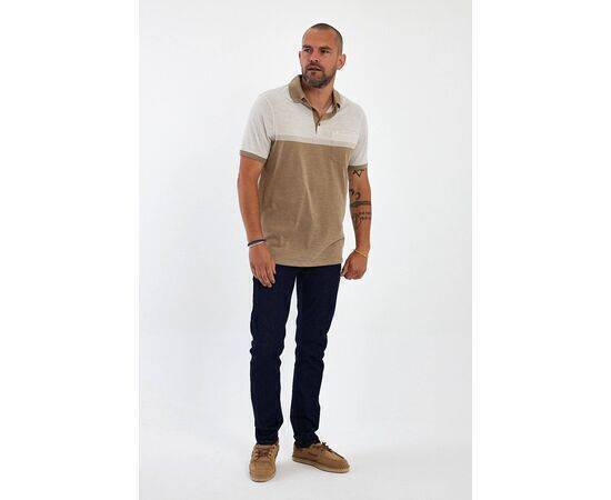 Polo Neck Short Sleeve T-shirt with Pocket