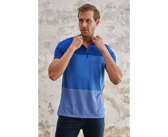 Zippered Polo Neck Short Sleeve T-Shirt