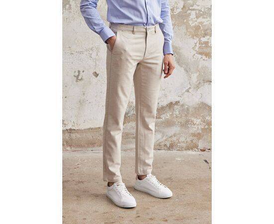 Linen Chino Trousers with Side Pockets