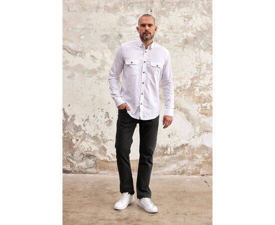 Gabardine Collar Long Sleeve Shirt with Pockets