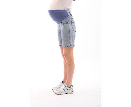 Maternity Flexible Abdominal Band Adjustable Waist Mom Fit Shorts Blue Snow