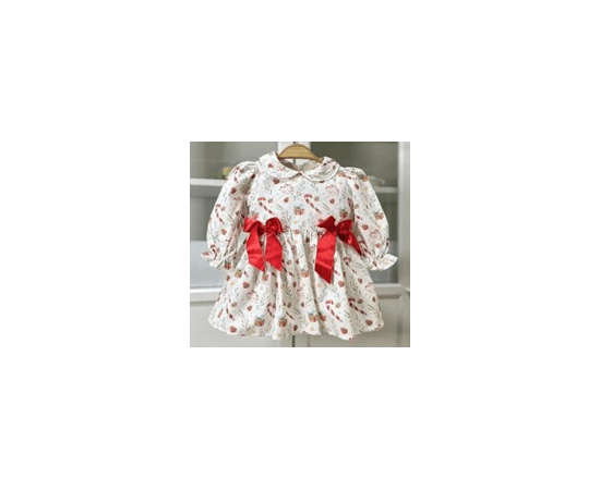 Distinctive white and red children's dress