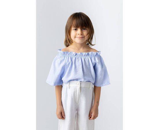 Woven Viscose Straight Blouse for Girls