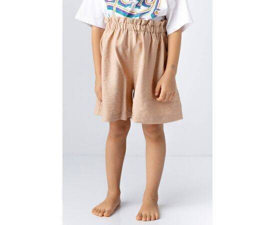 Woven Shorts with Ruffle Belt for Girls