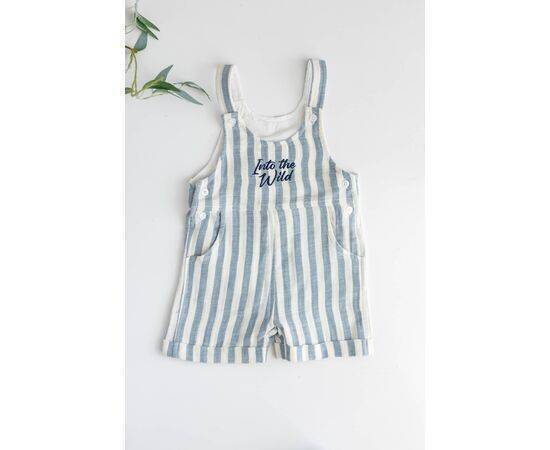 Striped Muslin Salopet for Baby Boys