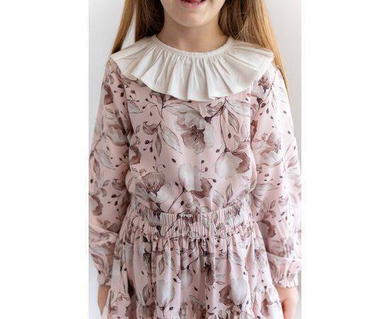 Flower Patterned Woven Blouse for Girls