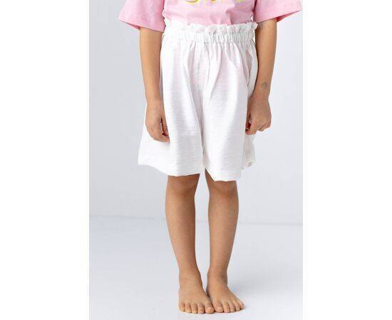 Woven Shorts with Ruffle Belt for Girls