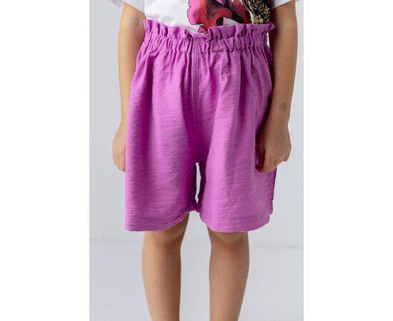 Woven Shorts with Ruffle Belt for Girls