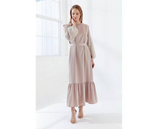 Satin Dress with Sleeve