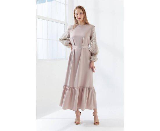 Satin Dress with Sleeve