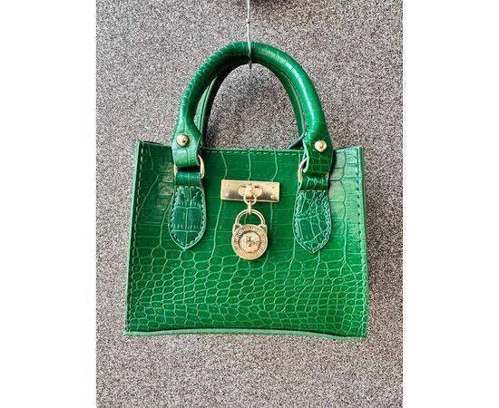 Crocodile Patterned Hand and Shoulder Bag